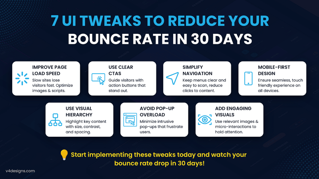 Reduce website bounce rate